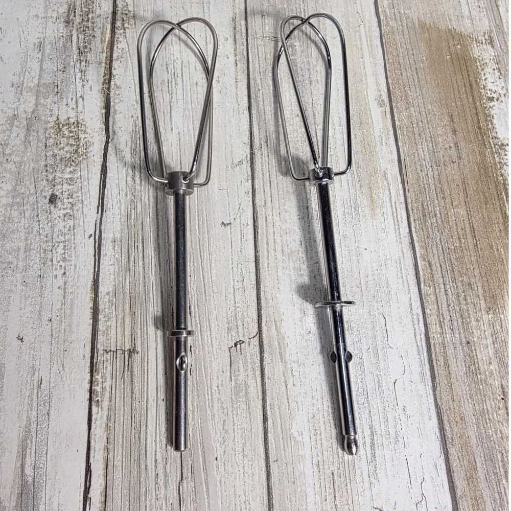 Replacement Stainless Steel Hand Mixer Beater Attachments Set of 2 Silver